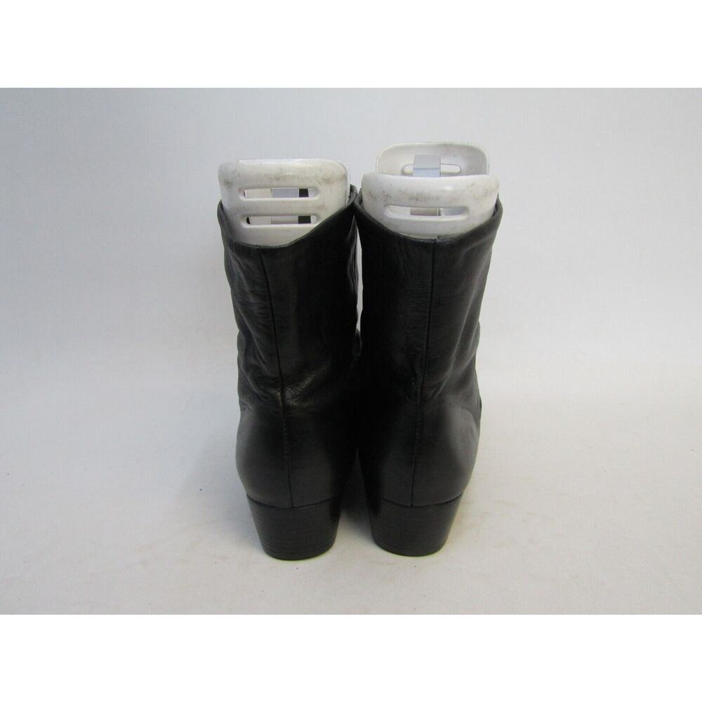 MUNRO Womens Size 7 M Black Leather Slouch Fashion 5" Shaft Boot Booties - Picture 7 of 11